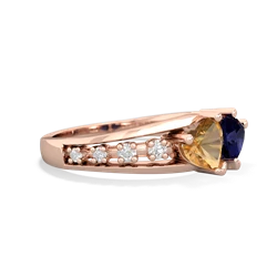 Citrine Heart To Heart 14K Rose Gold ring R3342