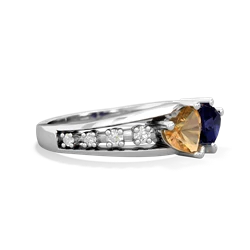 Citrine Heart To Heart 14K White Gold ring R3342