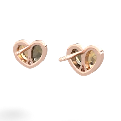 Citrine 'Our Heart' 14K Rose Gold earrings E5072