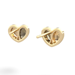 Citrine 'Our Heart' 14K Yellow Gold earrings E5072