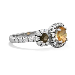 Citrine Regal Halo 14K White Gold ring R5350