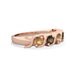 Citrine Anniversary Band 14K Rose Gold ring R2089