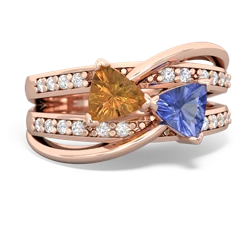 Citrine Bowtie 14K Rose Gold ring R2360