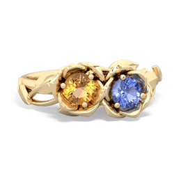 Citrine Rose Garden 14K Yellow Gold ring R5510