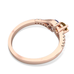 Citrine Infinity Pave Two Stone 14K Rose Gold ring R5285