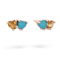 Citrine Sweethearts 14K Rose Gold earrings E5260