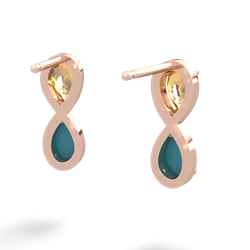 Citrine Infinity 14K Rose Gold earrings E5050