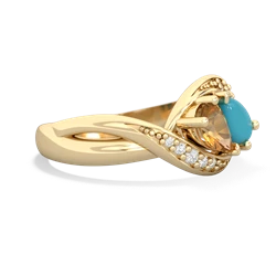 Citrine Summer Winds 14K Yellow Gold ring R5342