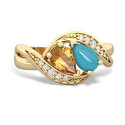 Citrine Summer Winds 14K Yellow Gold ring R5342