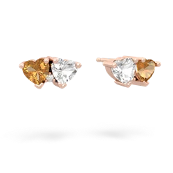 Citrine Sweethearts 14K Rose Gold earrings E5260