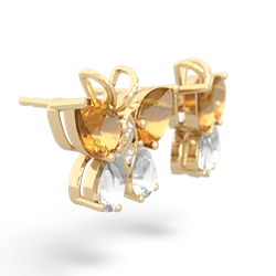 Citrine Butterfly 14K Yellow Gold earrings E2215