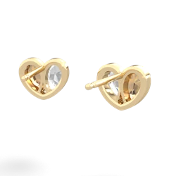 Citrine 'Our Heart' 14K Yellow Gold earrings E5072