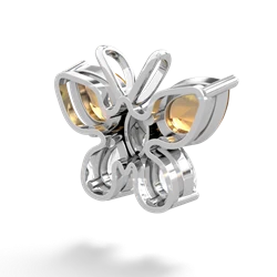 Citrine Butterfly 14K White Gold pendant P2215