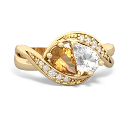 Citrine Summer Winds 14K Yellow Gold ring R5342