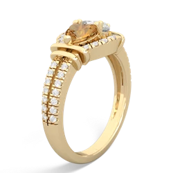 Citrine Art-Deco Keepsake 14K Yellow Gold ring R5630