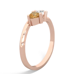 Citrine Sweethearts 14K Rose Gold ring R5260