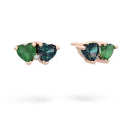 Emerald Sweethearts 14K Rose Gold earrings E5260