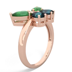 Emerald Butterfly 14K Rose Gold ring R2215