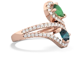 Emerald Diamond Dazzler 14K Rose Gold ring R3000