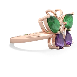 Emerald Butterfly 14K Rose Gold ring R2215