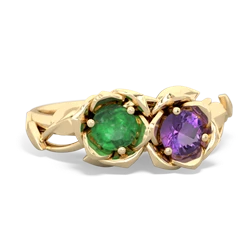 Emerald Rose Garden 14K Yellow Gold ring R5510