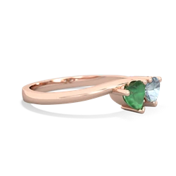 Emerald Sweethearts 14K Rose Gold ring R5260