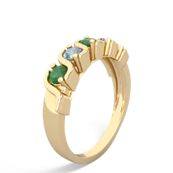 Emerald Anniversary Band 14K Yellow Gold ring R2089