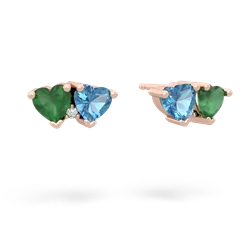 Emerald Sweethearts 14K Rose Gold earrings E5260