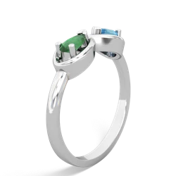 Emerald Infinity 14K White Gold ring R5050