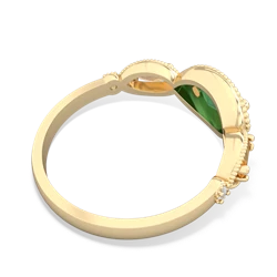 Emerald Milgrain Marquise 14K Yellow Gold ring R5700