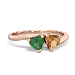 Emerald Sweethearts 14K Rose Gold ring R5260