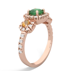 Emerald Regal Halo 14K Rose Gold ring R5350