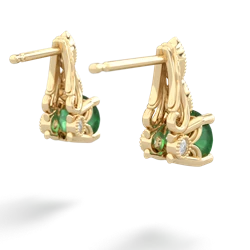 Emerald Antique Elegance 14K Yellow Gold earrings E3100