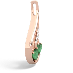 Emerald Keepsake Curves 14K Rose Gold pendant P5450