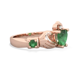 Lab Ruby Claddagh Keepsake 14K Rose Gold ring R5245