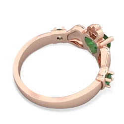 Smoky Quartz Claddagh Keepsake 14K Rose Gold ring R5245