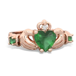 Garnet Claddagh Keepsake 14K Rose Gold ring R5245