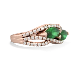 Emerald Diamond Rivers 14K Rose Gold ring R3070