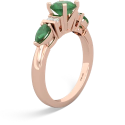 Jade 6Mm Round Eternal Embrace Engagement 14K Rose Gold ring R2005