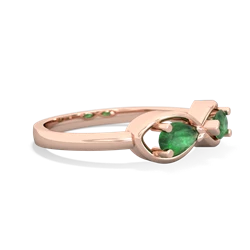 Emerald Infinity 14K Rose Gold ring R5050