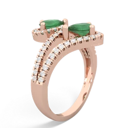 Emerald Diamond Dazzler 14K Rose Gold ring R3000