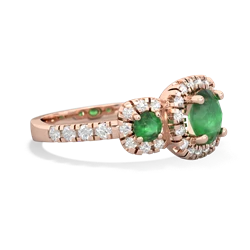 Peridot Regal Halo 14K Rose Gold ring R5350