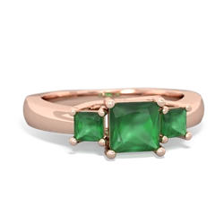 Peridot Three Stone Trellis 14K Rose Gold ring R4015