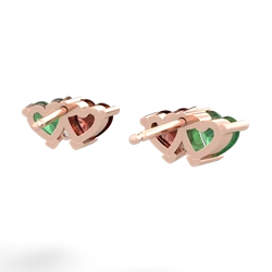 Emerald Sweethearts 14K Rose Gold earrings E5260