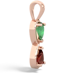 Emerald Infinity 14K Rose Gold pendant P5050