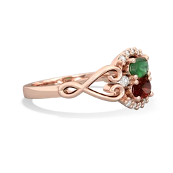 Emerald Love Nest 14K Rose Gold ring R5860