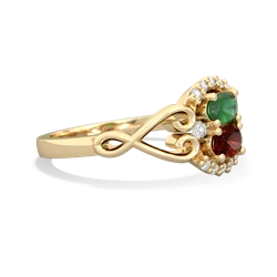 Emerald Love Nest 14K Yellow Gold ring R5860