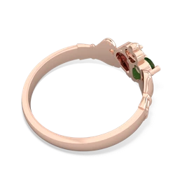 Emerald 'Our Heart' Claddagh 14K Rose Gold ring R2388