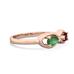 Emerald Infinity 14K Rose Gold ring R5050