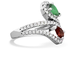 Emerald Diamond Dazzler 14K White Gold ring R3000